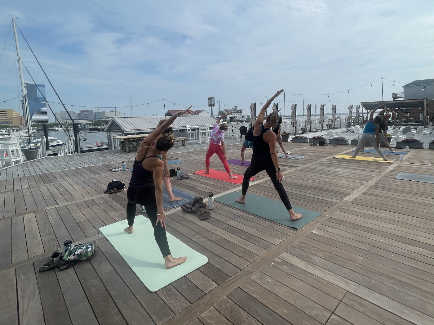 Sirens yoga session